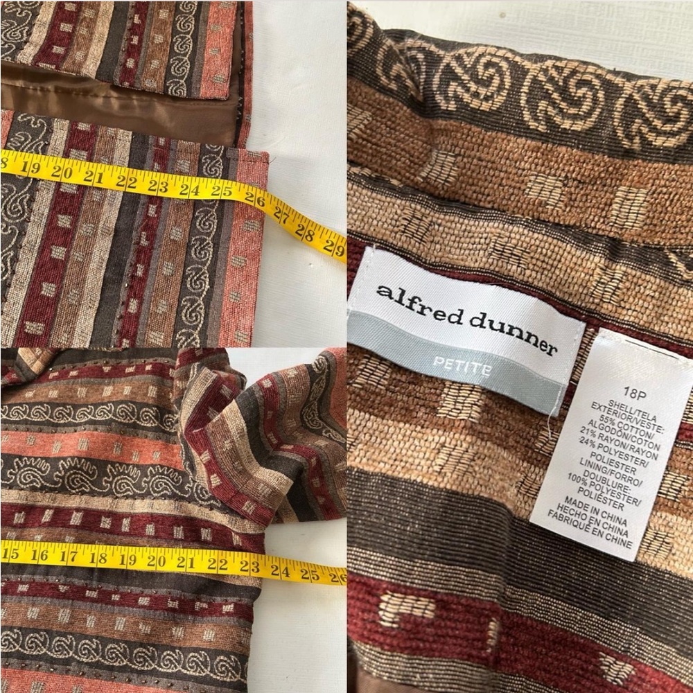 Vintage 90s Alfred Dunner Tapestry Jacket size 18P - Picture 6 of 7